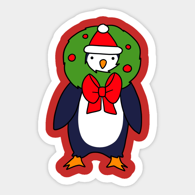 Christmas Reef Penguin Sticker by saradaboru